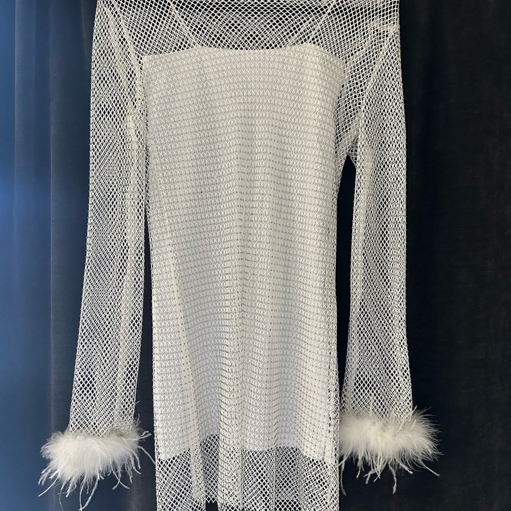 12th Tribe White Mesh Overlay